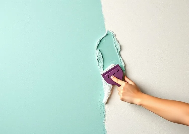 Application d'un enduit décoratif à la lisseuse sur un mur